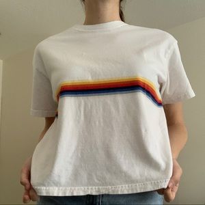 brandy melville rainbow striped shirt